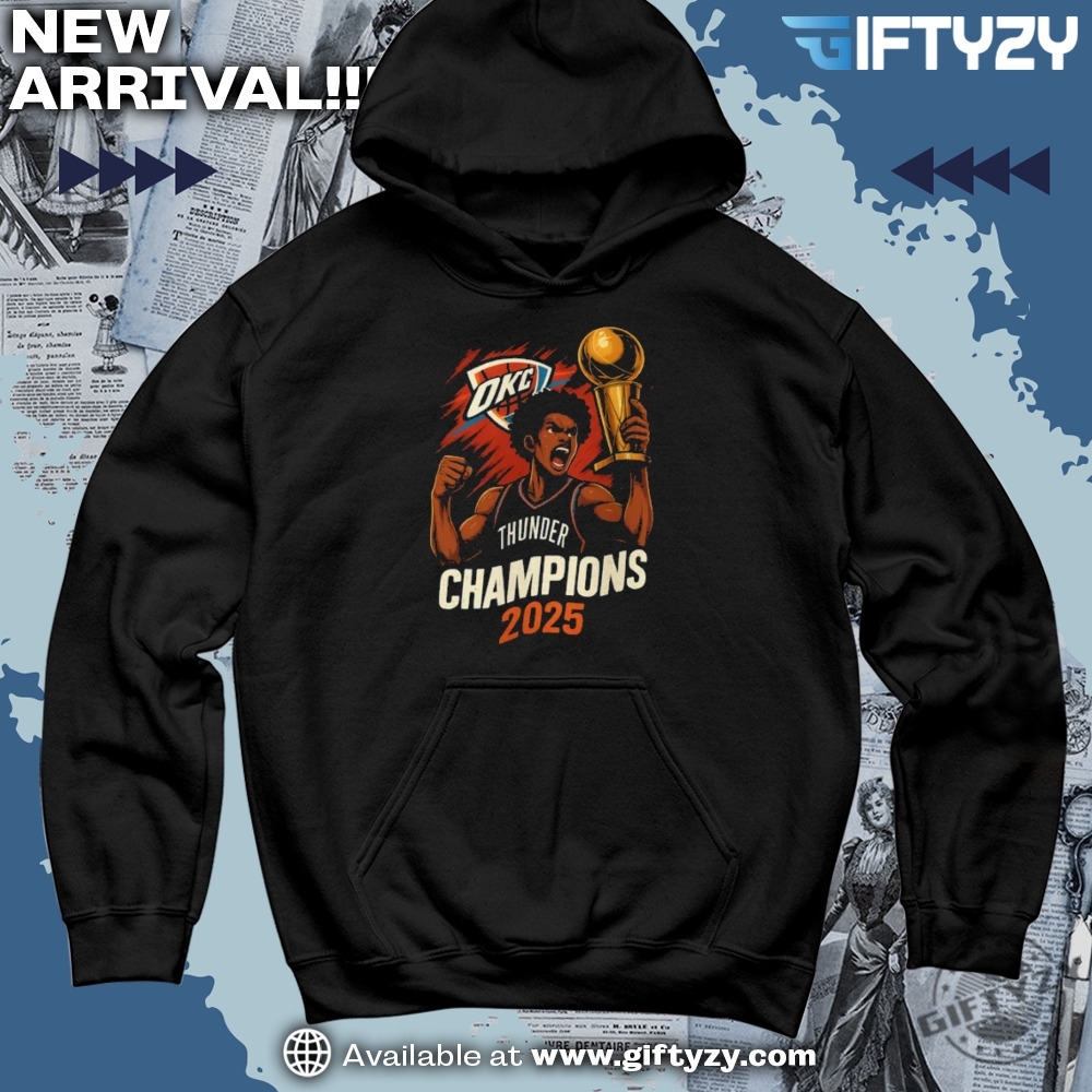 NBA OKC Oklahoma Thunder championship shirt 11 Okc Thunder 2025 Champions Nba Finals Anime Shirt