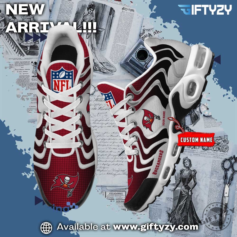 NFL Team Custom Name Nike Air Max Plus Sneakers Shoes 9 Nfl Tampa Bay Buccaneers Ultra Custom Name Nike Air Max Plus Sneakers Shoes
