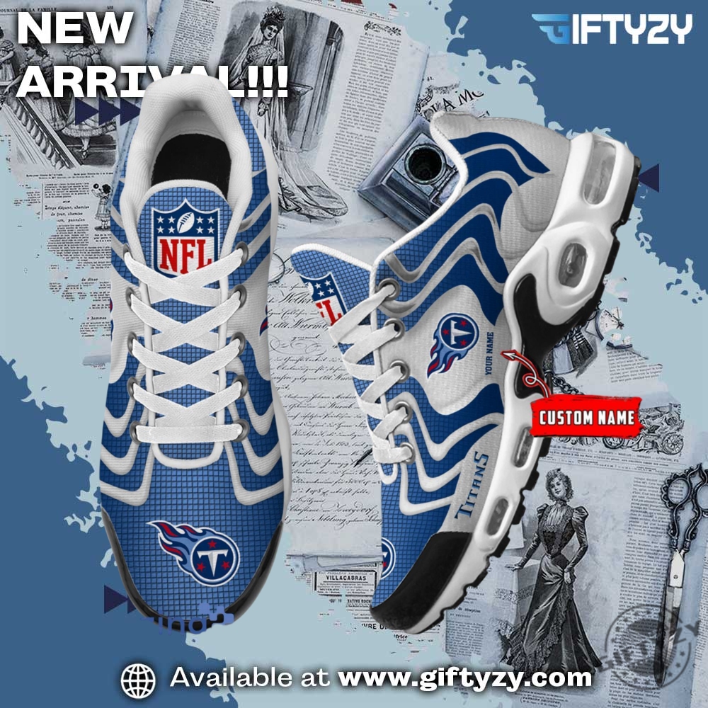 NFL Team Custom Name Nike Air Max Plus Sneakers Shoes 10 Nfl Tennessee Titans Ultra Custom Name Nike Air Max Plus Sneakers Shoes
