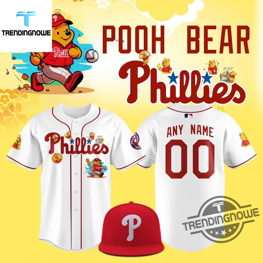 "Top 2025 Shirts: Thunder, Beach Boys, Blue Jays, Trivium & More" 14 Philadelphia Phillies Pooh Bear 2025 Baseball Jersey