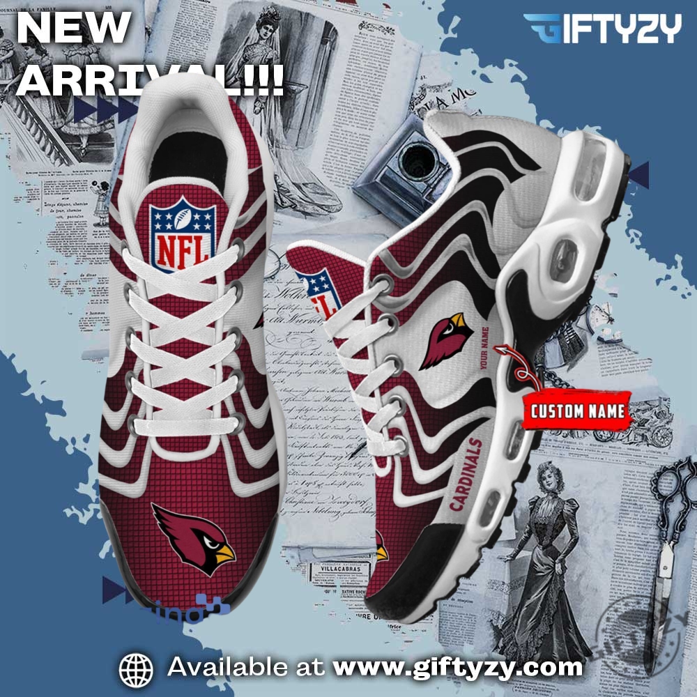 NFL Team Custom Name Nike Air Max Plus Sneakers Shoes 12 Nfl Arizona Cardinals Ultra Custom Name Nike Air Max Plus Sneakers Shoes