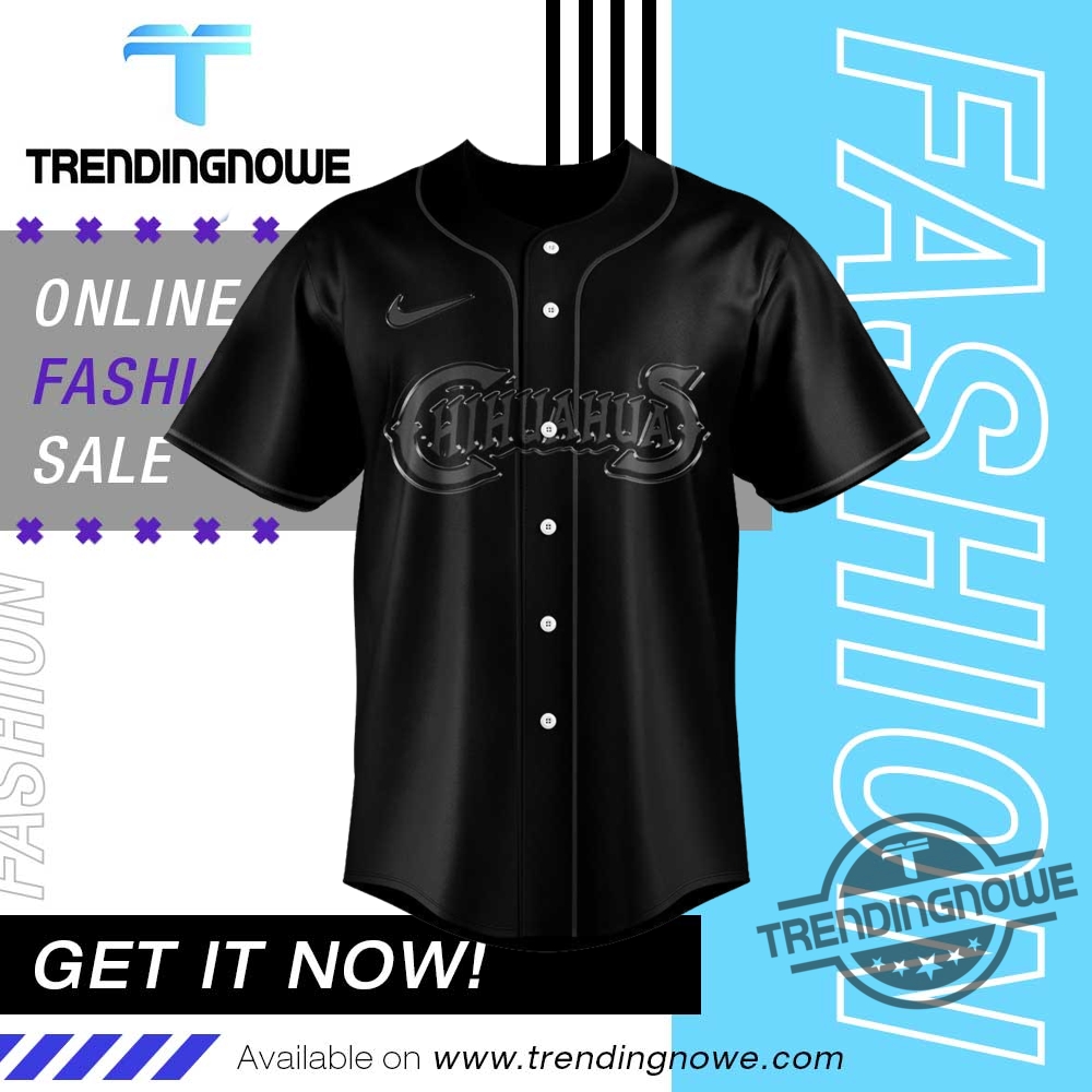 El Paso Chihuahuas Back In Black 2025 Baseball Jersey 8 El Paso Chihuahuas Back In Black 2025 Baseball Jersey