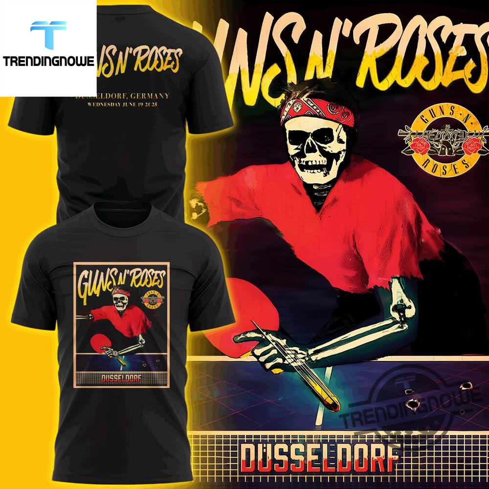 "Top 2025 Shirts: Thunder, Beach Boys, Blue Jays, Trivium & More" 18 Guns N Roses World Tour To Dusseldorf 2025 Shirt