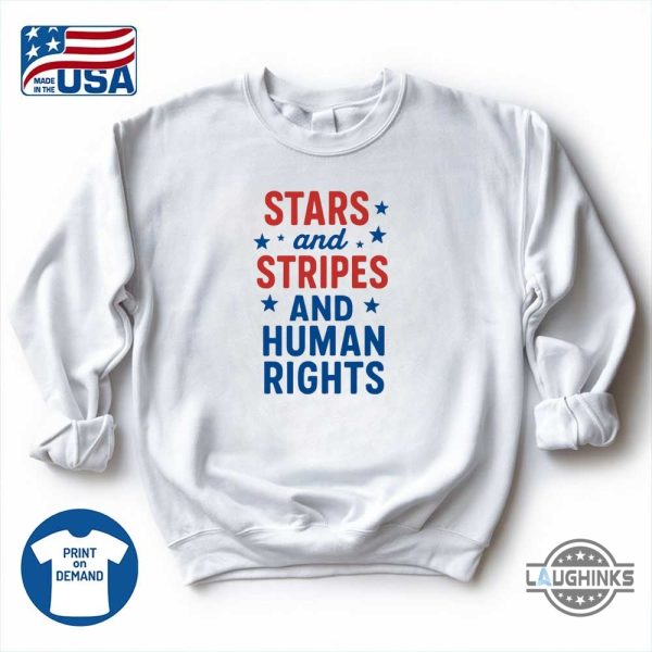 stars and stripes and human rights shirt