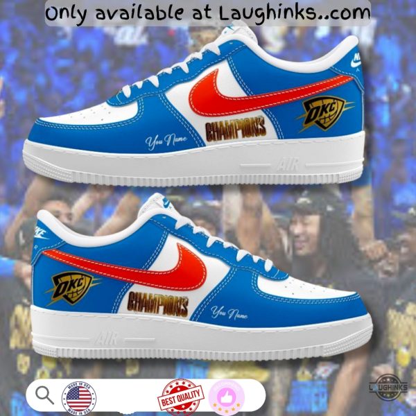oklahoma city thunder okc champions 2025 custom air force 1 shoes