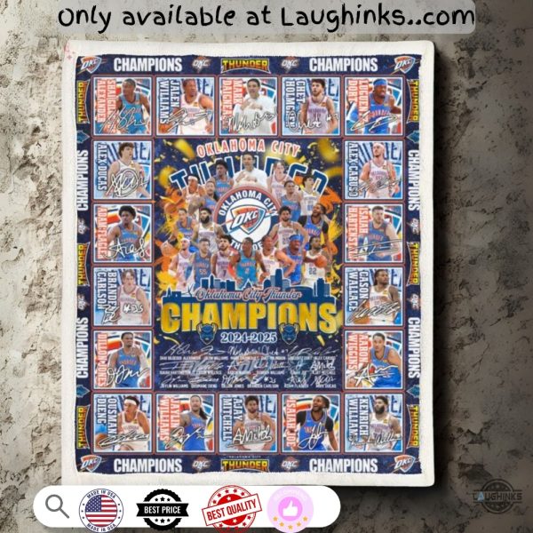 oklahoma city thunder 2025 okc champions blanket