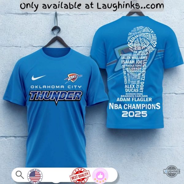 nike oklahoma city thunder 2025 champions shirt