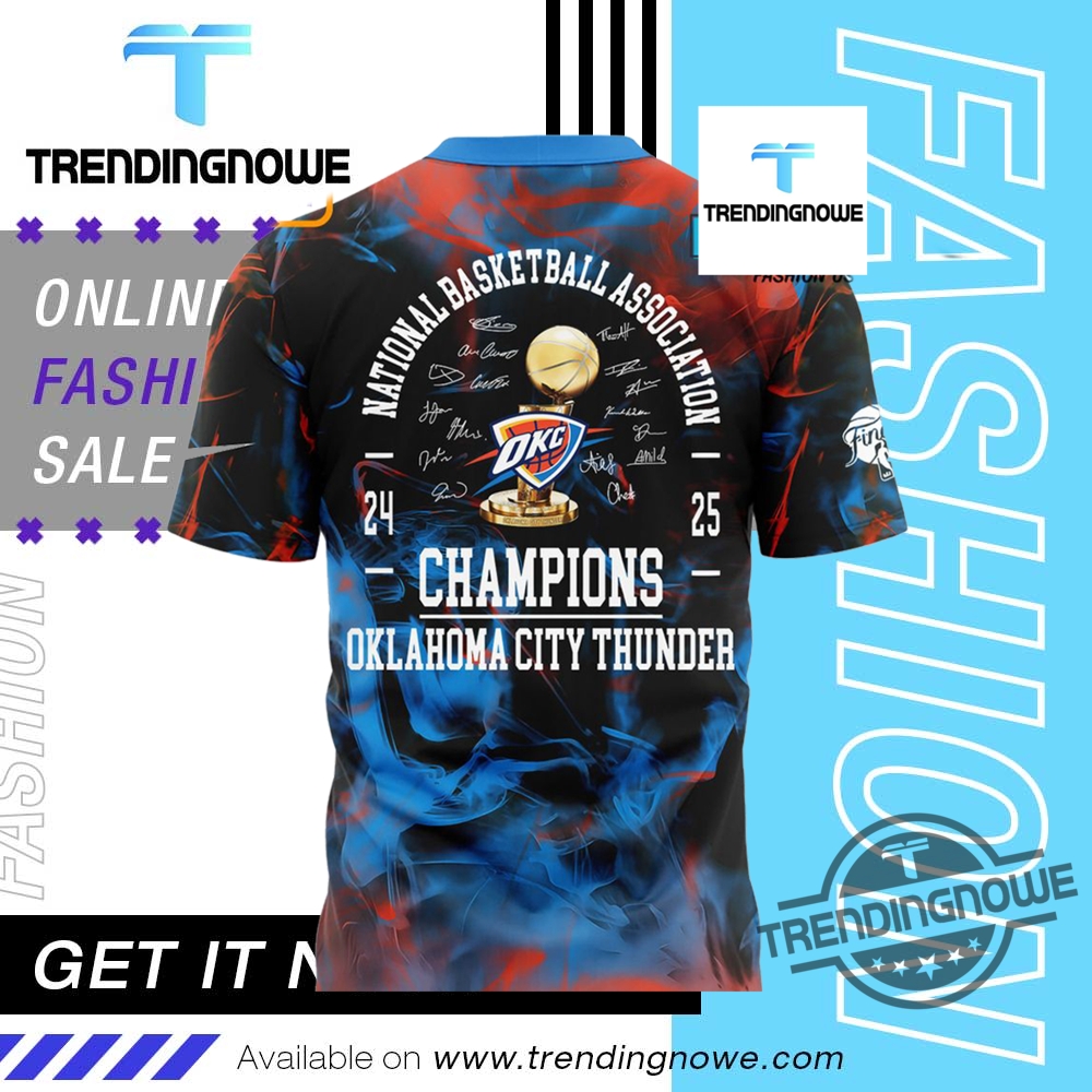 Oklahoma City Thunder Nba 2025 Champions Shirt 7 Oklahoma City Thunder NBA 2025 Champions Shirt