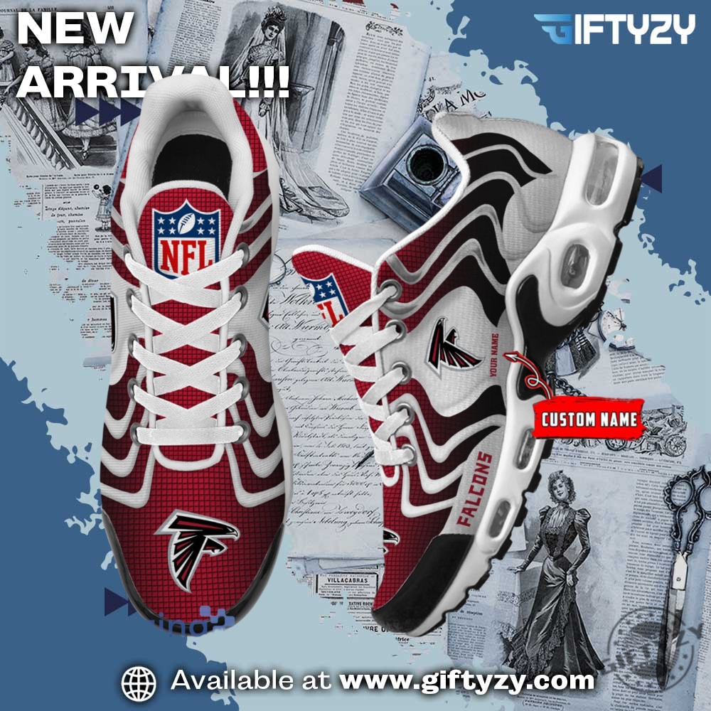 NFL teams Custom Name Nike Air Max Plus Sneakers Shoes 2 Nfl Atlanta Falcons Ultra Custom Name Nike Air Max Plus Sneakers Shoes