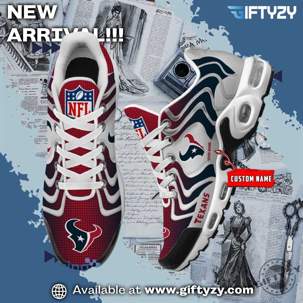 NFL teams Custom Name Nike Air Max Plus Sneakers Shoes 11 Nfl Houston Texans Ultra Custom Name Nike Air Max Plus Sneakers Shoes