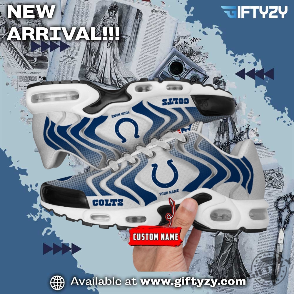 Nfl Indianapolis Colts Ultra Custom Name Nike Air Max Plus Sneakers Shoes 3 NFL Indianapolis Colts Ultra Custom Name Nike Air Max Plus Sneakers Shoes