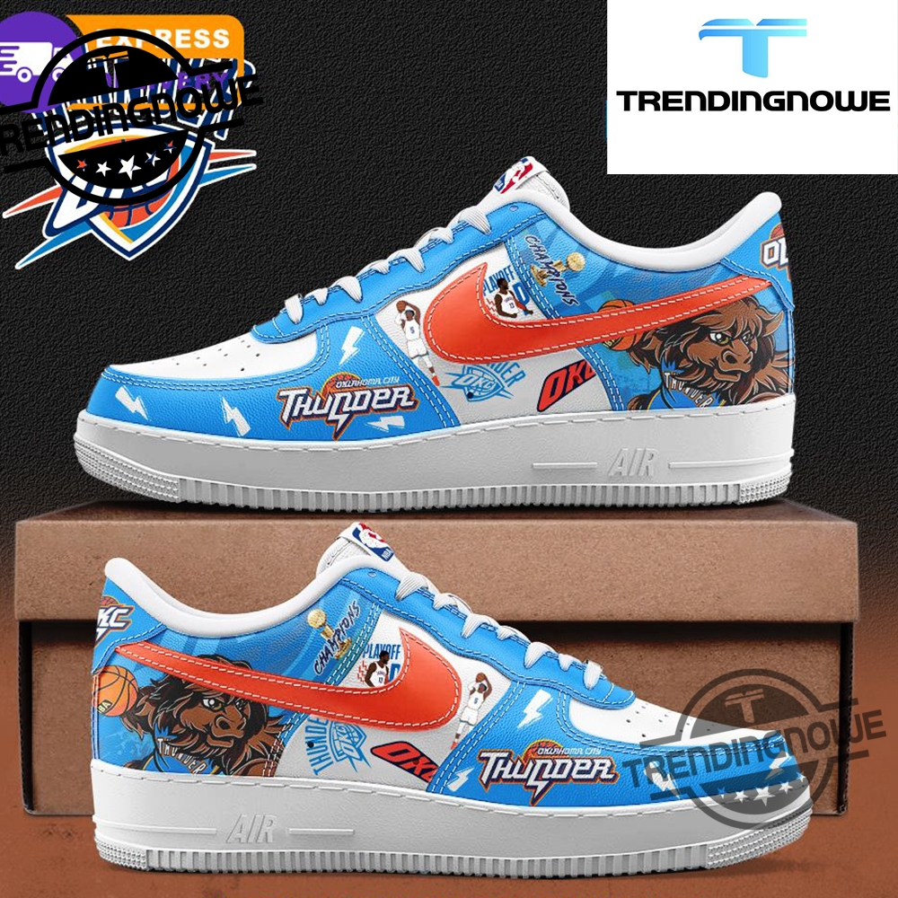 Oklahoma City Thunder 2025 Nba Champions Air Force 1 Sneakers trendingnowe 1