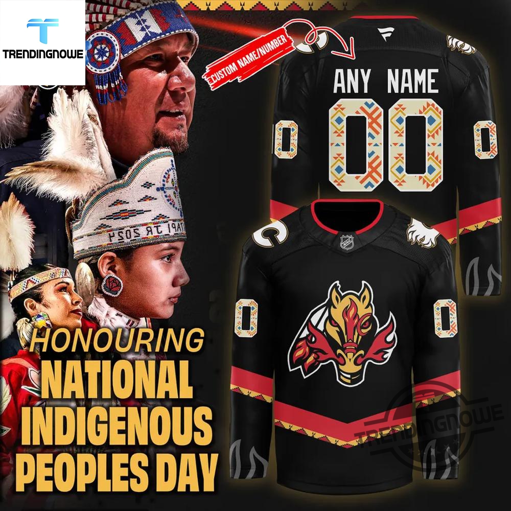 Calgary Flames National Indigenous Peoples Day 2025 Hockey Jersey 7 Calgary Flames National Indigenous Peoples Day 2025 Hockey Jersey