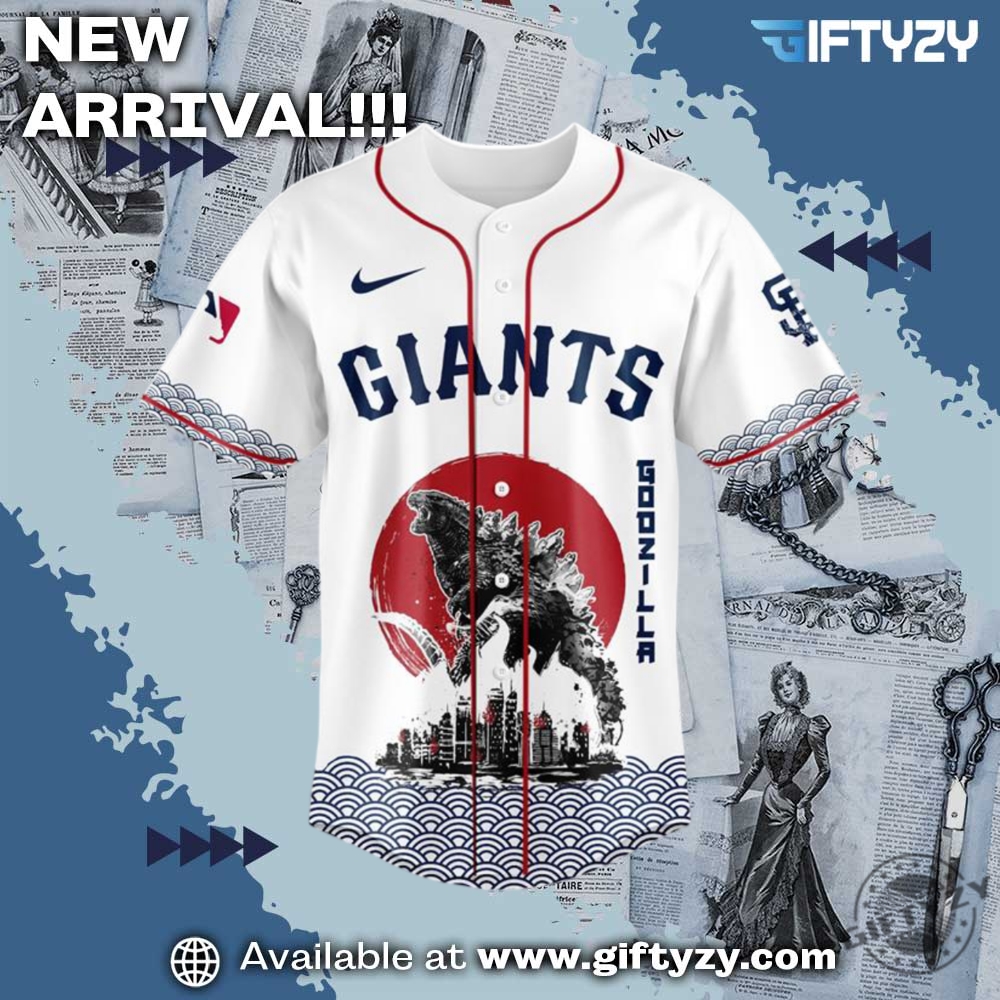 Sf Giants X King Of The Monsters Godzilla Baseball Jersey 5 SF Giants x King of the Monsters Godzilla Baseball Jersey