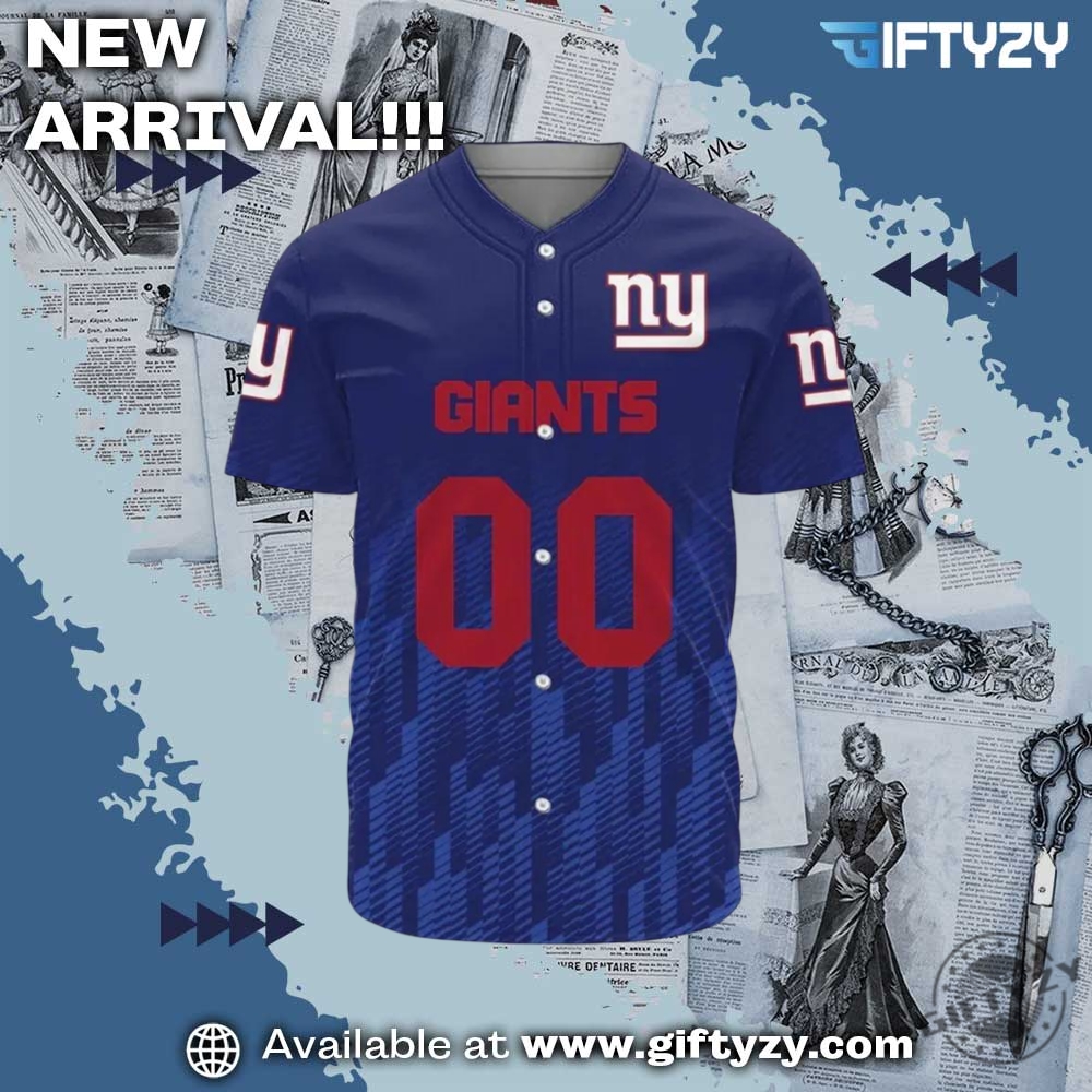 MLB x NFL Baseball Jersey 6 New York Giants Nfl Personalized Baseball Jersey Shirt