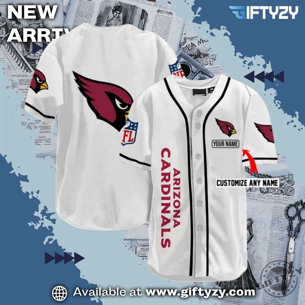MLB x NFL Baseball Jersey 11 Nfl Arizona Cardinal 3D Printed Personalized Baseball Jersey