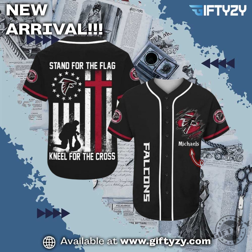 MLB x NFL Baseball Jersey 14 Nfl Atlanta Falcons Custom Name Baseball Jersey