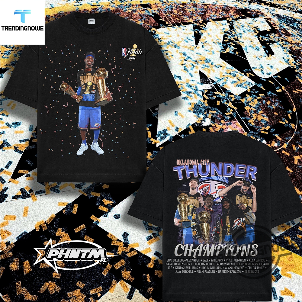 "Unique Graphic Tees: Werewolves, Maradona, Viktor Tsoi, KMFDM, Rick & Morty" 11 Oklahoma City Thunder Okc 2025 Nba Finals Champions Commemorative Shirt