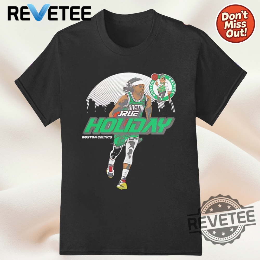 Jrue Holiday Boston Celtics Skyline Hoodie Sweatshirt revetee 1