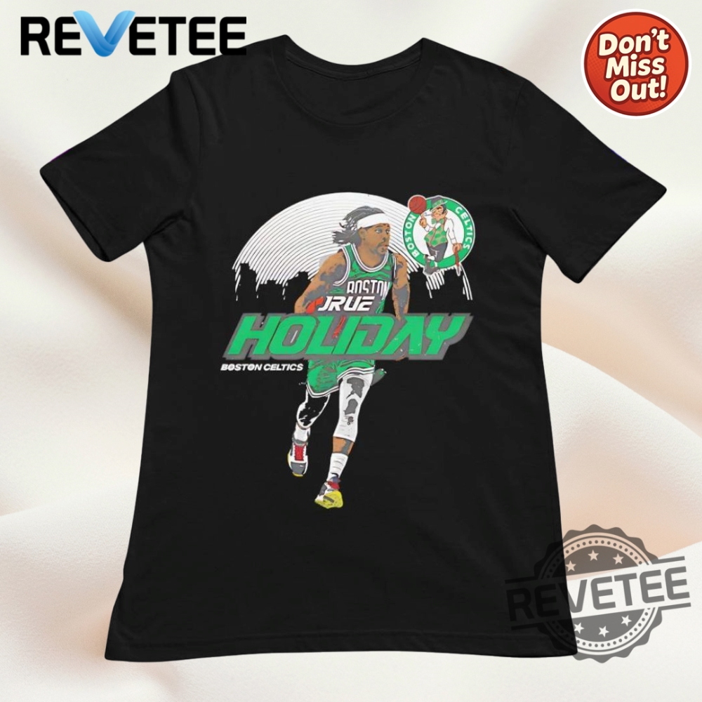 Jrue Holiday Boston Celtics Skyline Hoodie Sweatshirt revetee 2
