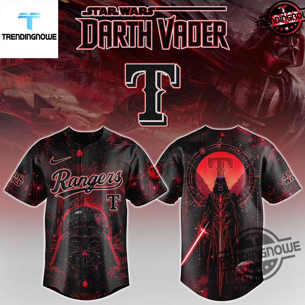 Texas Rangers Star Wars Darth Vader 2025 Baseball Jersey 7 Texas Rangers Star Wars Darth Vader 2025 Baseball Jersey