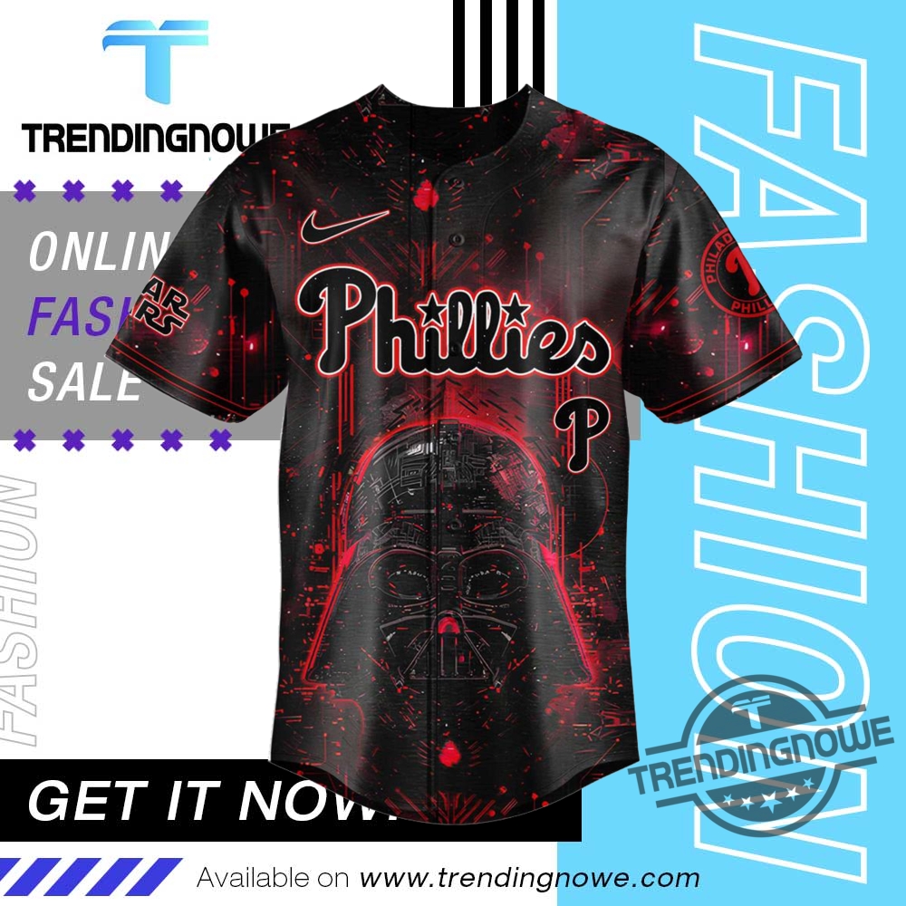 Philadelphia Phillies Star Wars Darth Vader 2025 Baseball Jersey 8 Philadelphia Phillies Star Wars Darth Vader 2025 Baseball Jersey
