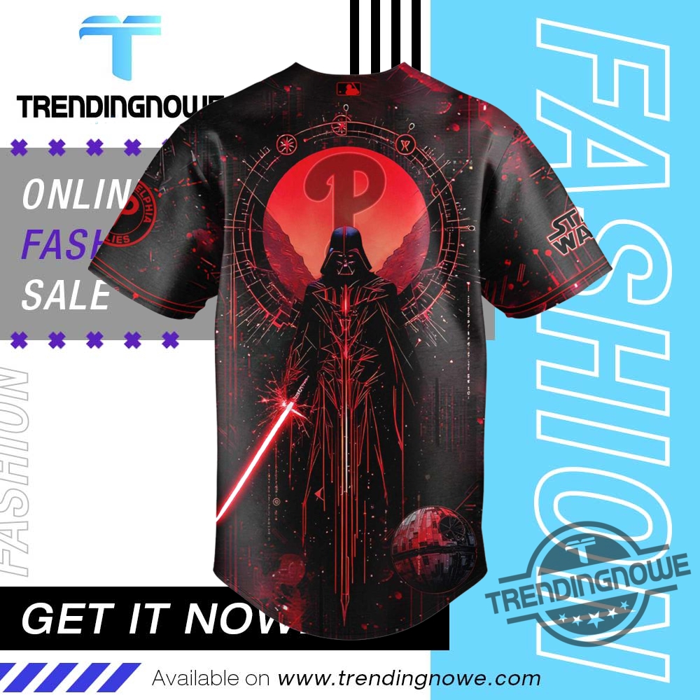 Philadelphia Phillies Star Wars Darth Vader 2025 Baseball Jersey 9 Philadelphia Phillies Star Wars Darth Vader 2025 Baseball Jersey
