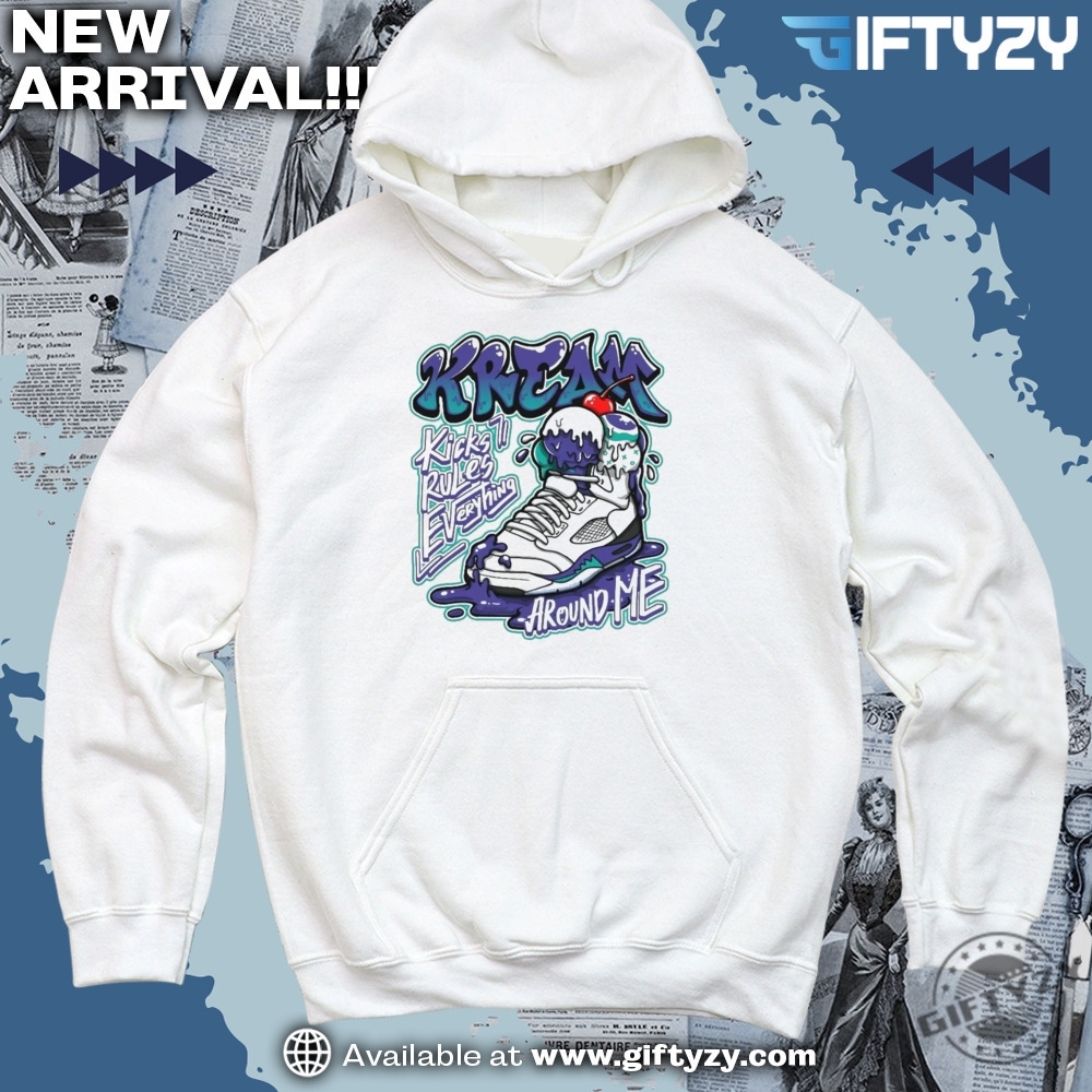 Jordan 5 Grape Sneaker Match Shirt 4 Kream Kicks Rule Everything Shirt To Match Air Jordan Retro Grape 5S