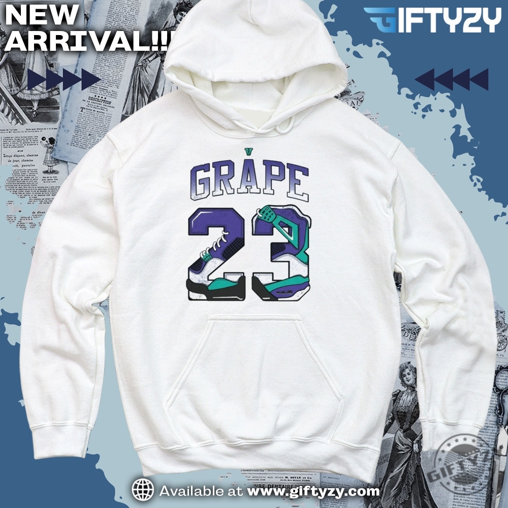 Jordan 5 Grape Sneaker Match Shirt 5 Number 23 Dirty 4S Shirt To Match Jordan Retro Grape 5S