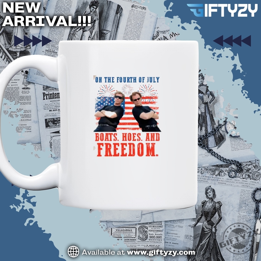 On The Fourth Of July Boats Hoes And Freedom Shirt 5 On The Fourth Of July Boats Hoes and Freedom Shirt
