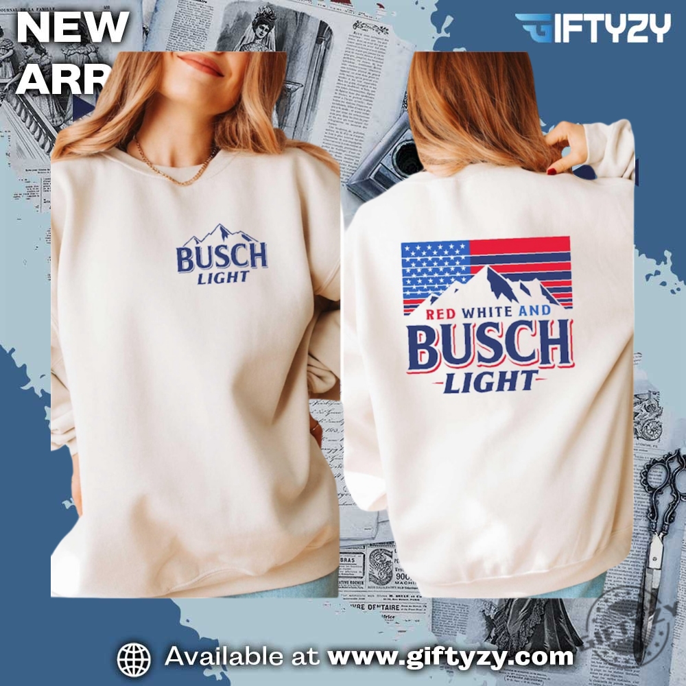 Red White And Busch Light Usa Beer Shirt 3 Red White and Busch Light USA Beer Shirt