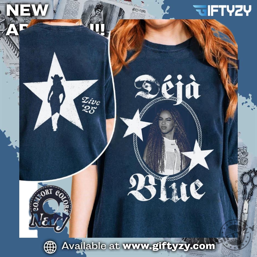 Déjà Blue Cowboy Carter Tour Inspired Tshirt 3 Déjà Blue Cowboy Carter Tour Inspired T-Shirt
