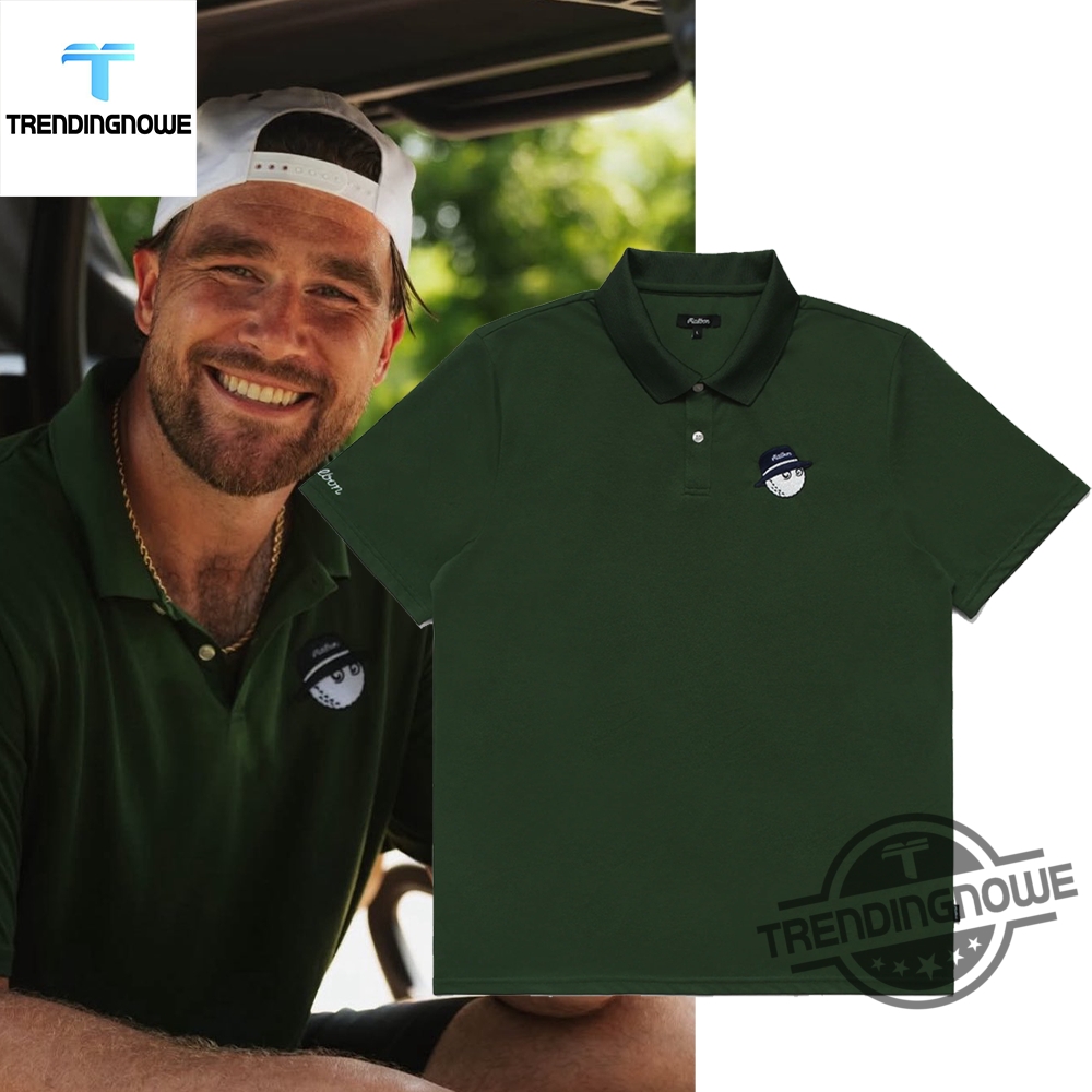 Travis Kelce Wearing Malbon Golf Cooper Core Polo Shirt trendingnowe 2