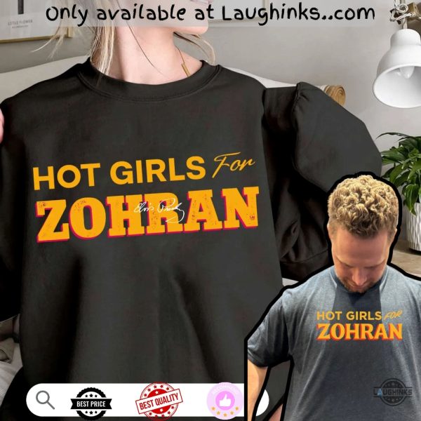 emily ratajkowski wearing hot girls vote for zohran t shirt sweatshirt hoodie zohran for new york city vote mayor mamdani 2025 tee laughinks 1