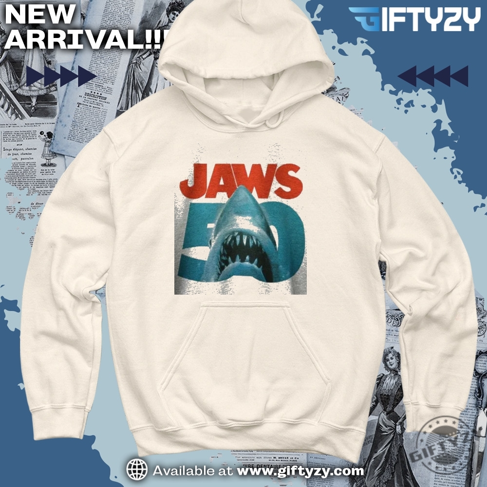 Jaws 50 Year Movie Vintage Unisex Shirt 3 Jaws 50 Year Movie Vintage unisex Shirt