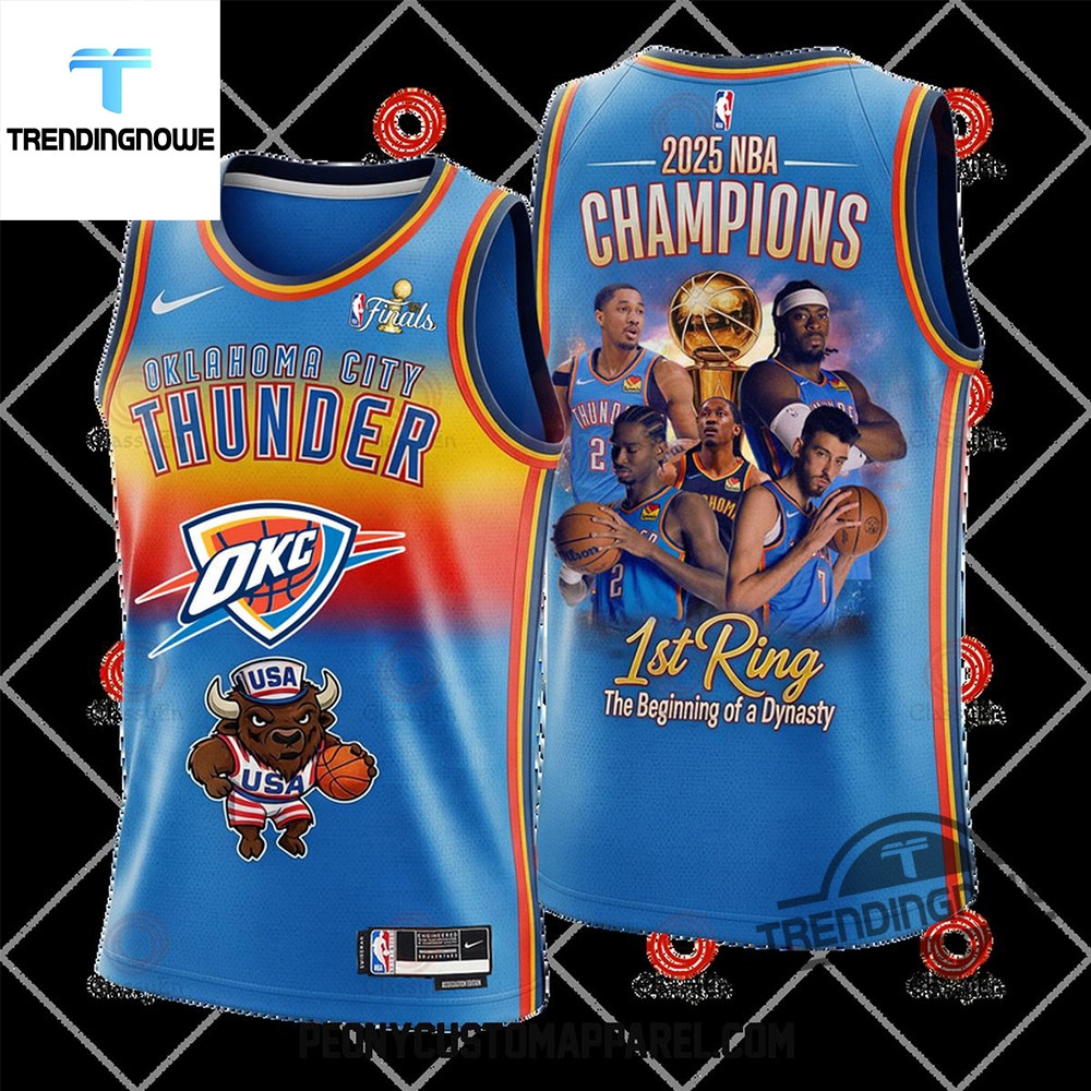 "Get the Ultimate 2025 Sports Gear: Jerseys and Draft Hats" 3 Oklahoma City Thunder Okc Basketball 1St Ring Champions Finals 2025 Basketball Jersey