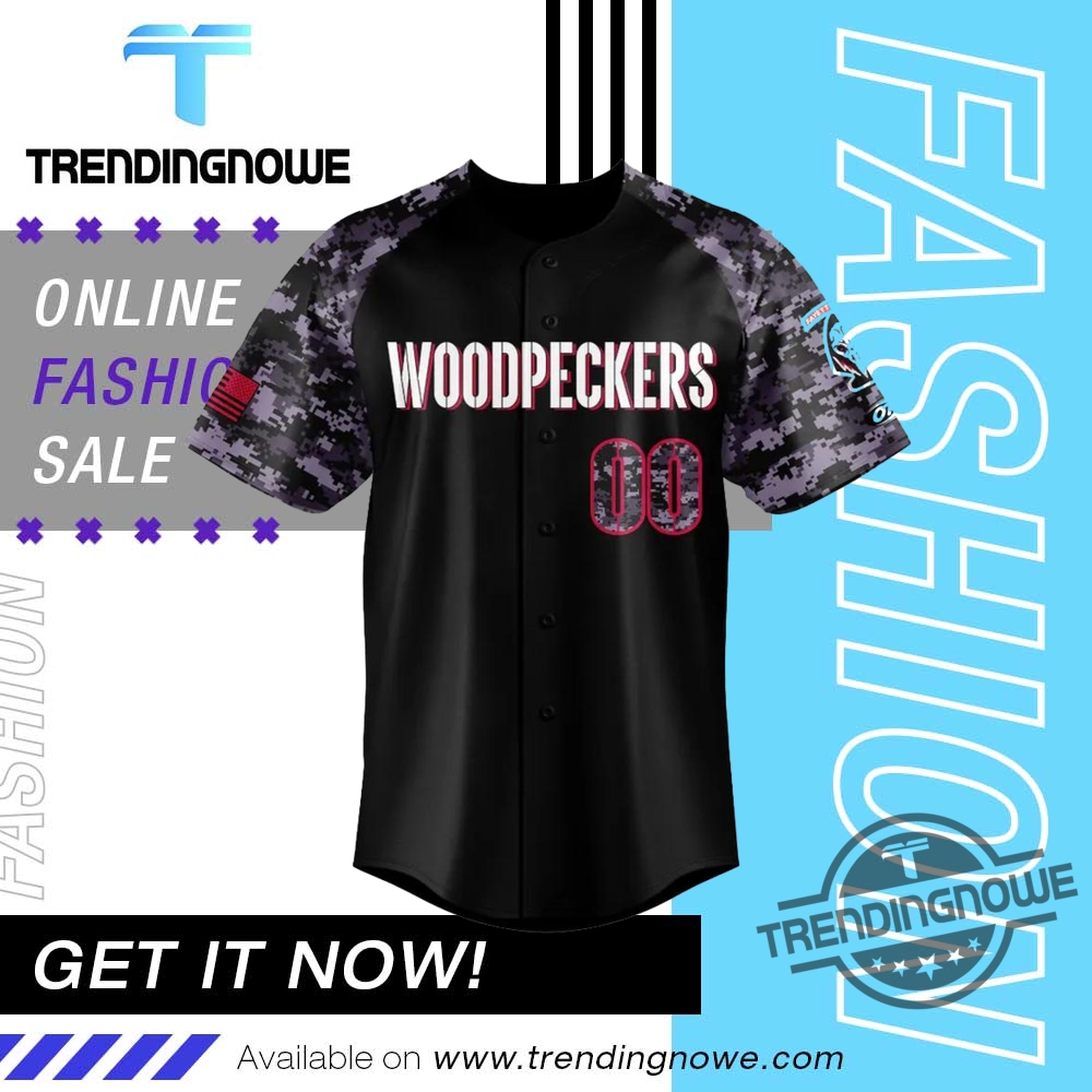 Fayetteville Woodpeckers Black Ops 2025 Baseball Jersey 8 Fayetteville Woodpeckers Black Ops 2025 Baseball Jersey