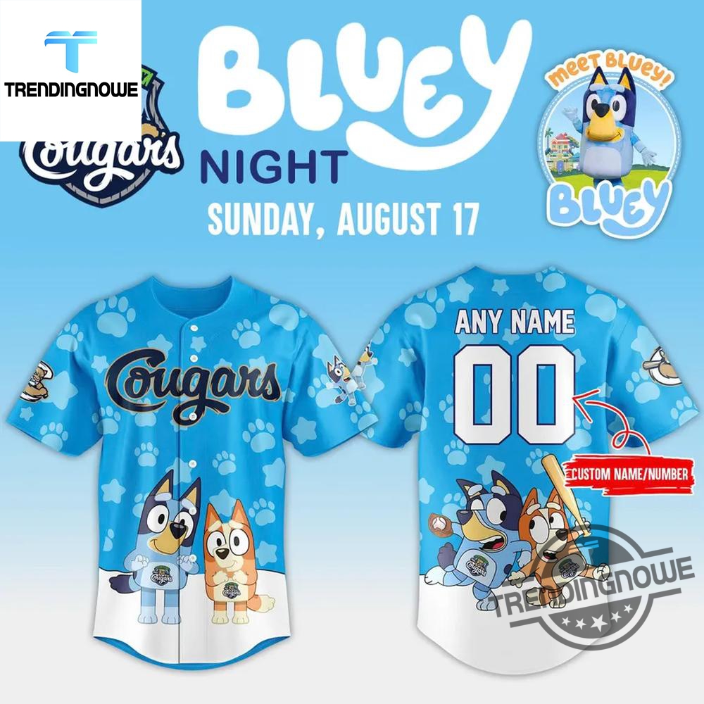 "Top 2025 Minor League Baseball Jerseys: Must-Have Collector's Items" 13 Kane County Cougars Bluey Night 2025 Baseball Jersey