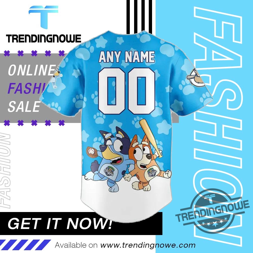 Kane County Cougars Bluey Night 2025 Baseball Jersey 8 Kane County Cougars Bluey Night 2025 Baseball Jersey