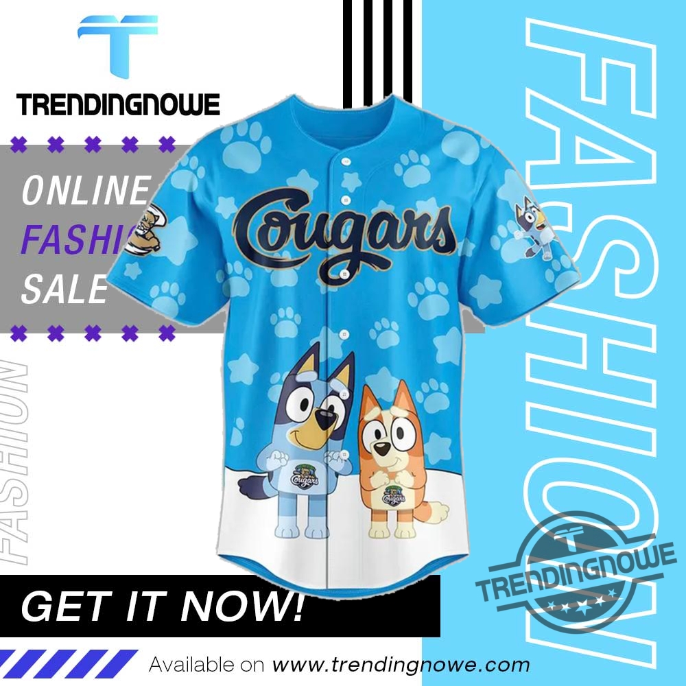 Kane County Cougars Bluey Night 2025 Baseball Jersey 9 Kane County Cougars Bluey Night 2025 Baseball Jersey
