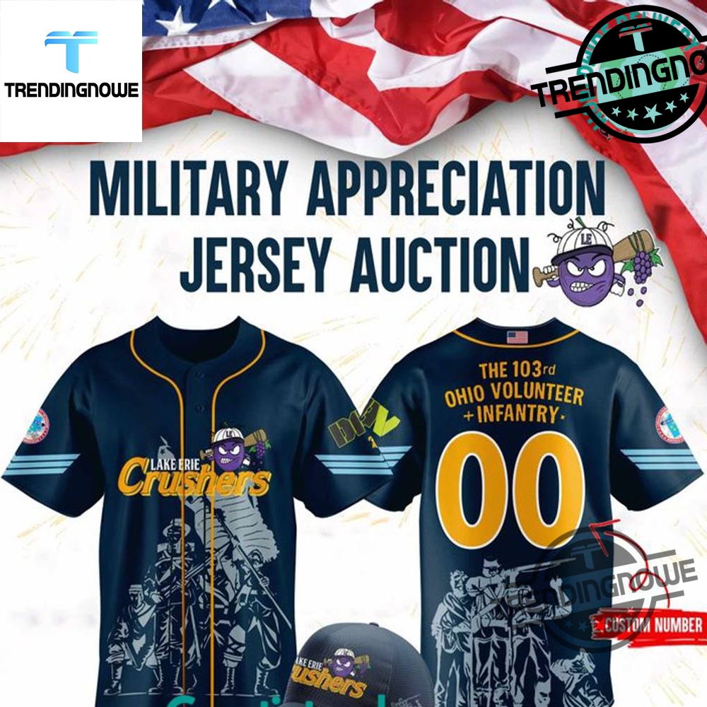 "Top 2025 Minor League Baseball Jerseys: Must-Have Collector's Items" 18 Lake Erie Crushers Military Appreciation 2025 Baseball Jersey