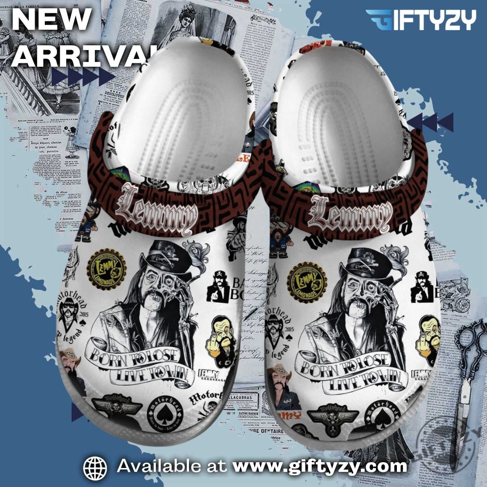 NFL teams, Music Crocs 4 Music Lemmy Born To Lose Live To Win Motorhead Crocs