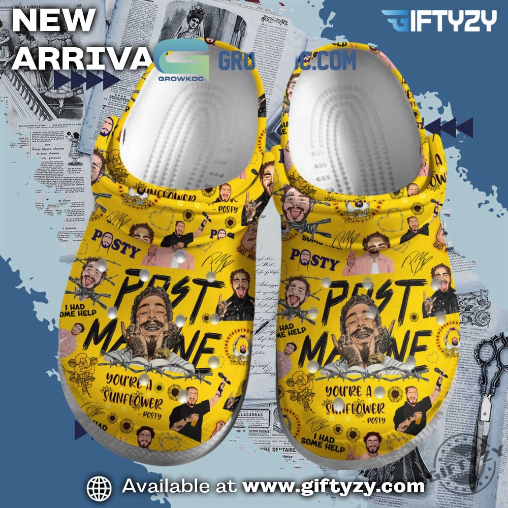 NFL teams, Music Crocs 18 Post Malone Youre A Sunflower Crocs