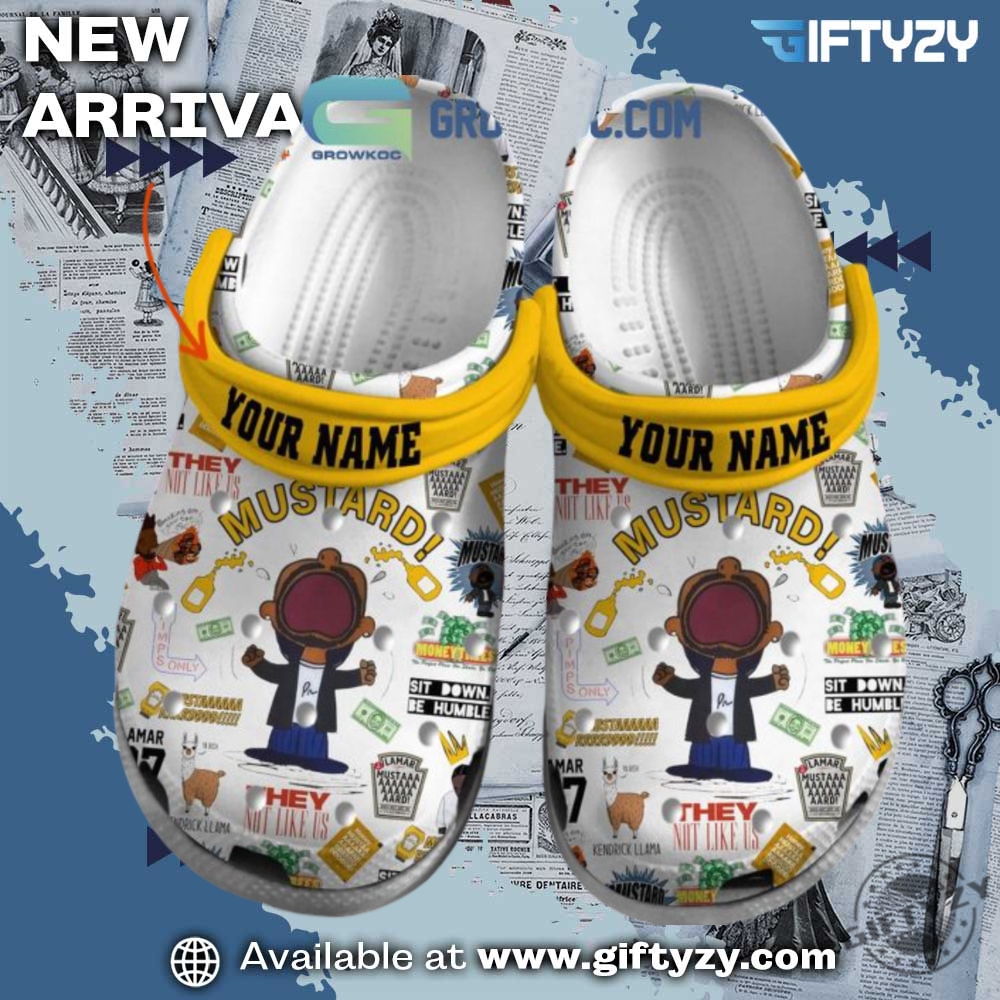 NFL teams, Music Crocs 21 Kendrick Lamar Mustard They Not Like Us Personalized Custom Name Crocs