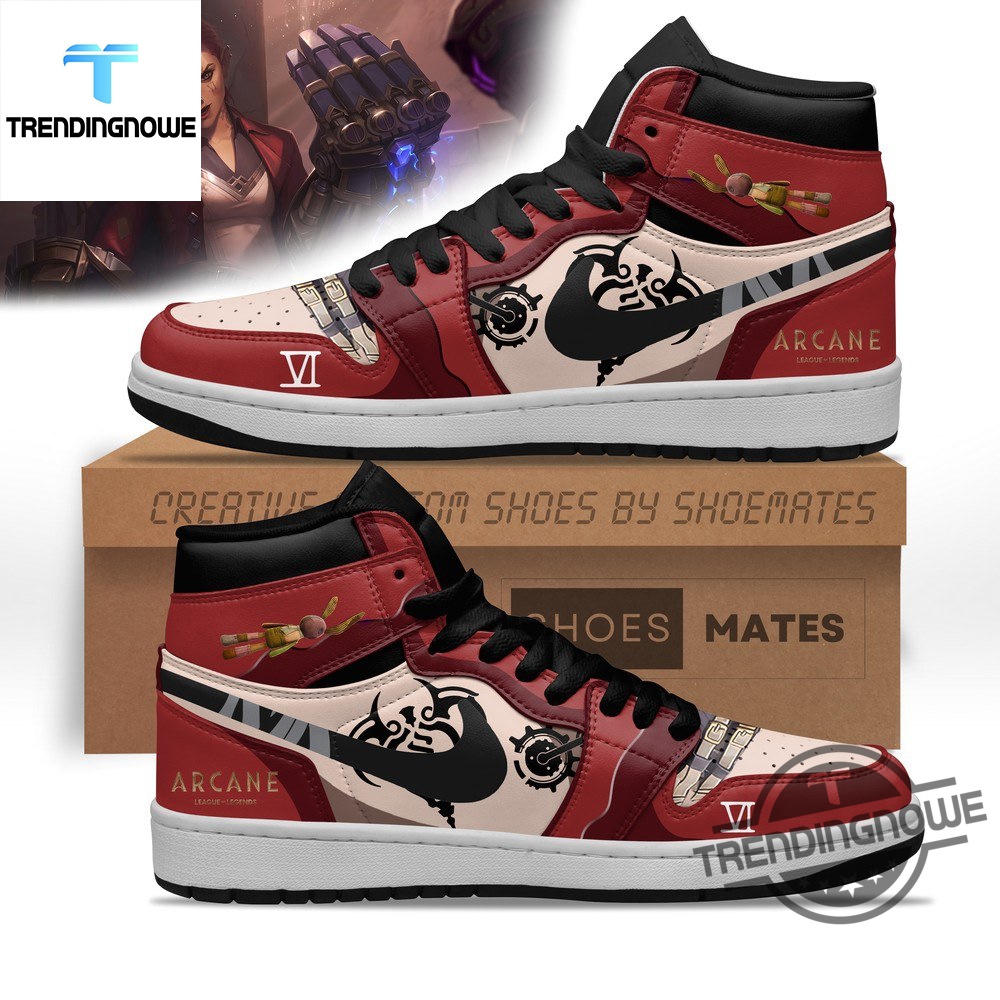 "Stylish League of Legends Arcane Air Jordans and Dunks Collection" 2 League Of Legends Vi Arcane Air Jordan 1 High Top Shoes