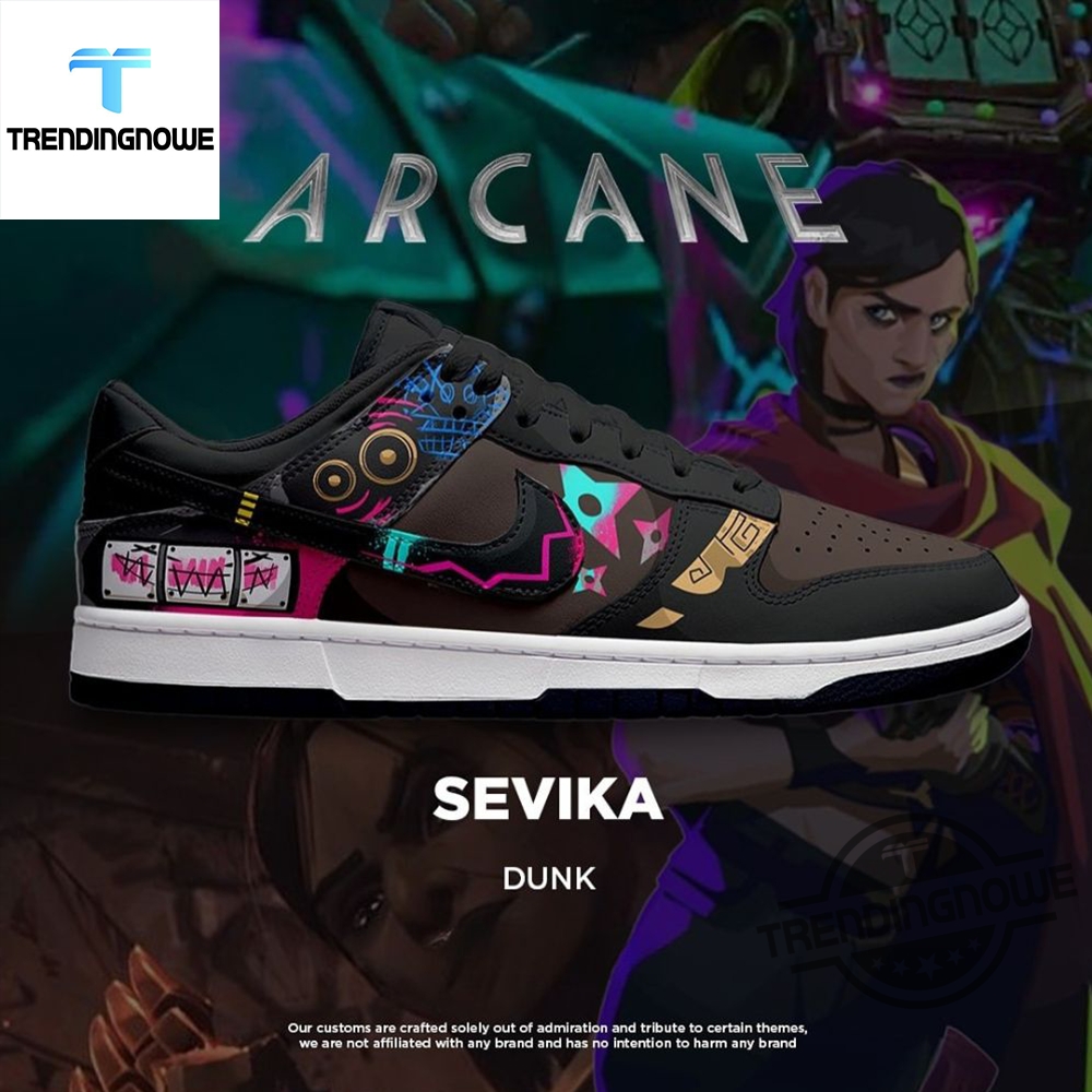 "Stylish League of Legends Arcane Air Jordans and Dunks Collection" 7 League Of Legends Sevika Arcane Dunk Low Shoes