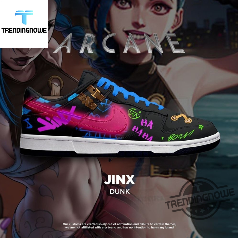 "Stylish League of Legends Arcane Air Jordans and Dunks Collection" 9 League Of Legends Jinx Arcane Dunk Low Shoes