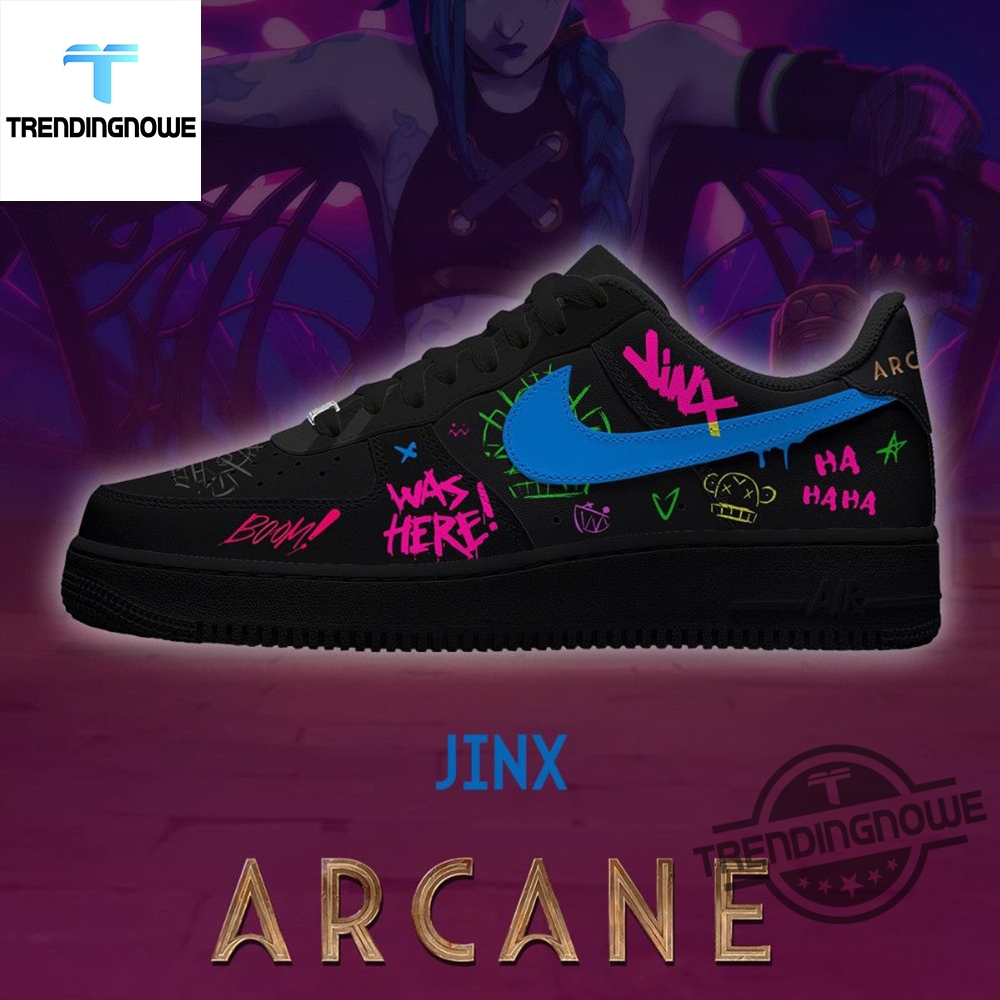 "Stylish League of Legends Arcane Air Jordans and Dunks Collection" 19 League Of Legends Jinx Arcane Air Force 1 Shoes