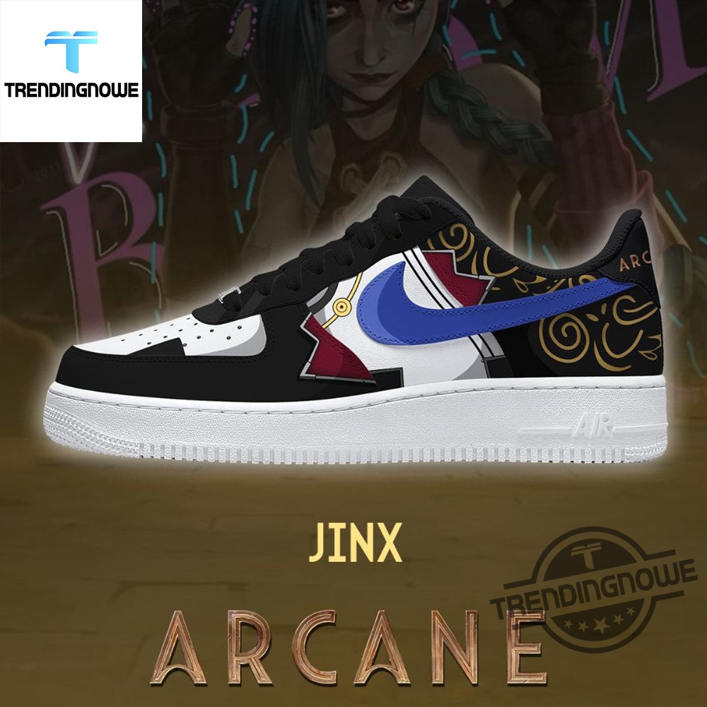 "Stylish League of Legends Arcane Air Jordans and Dunks Collection" 20 League Of Legends Jinx Version 2 Arcane Air Force 1 Shoes