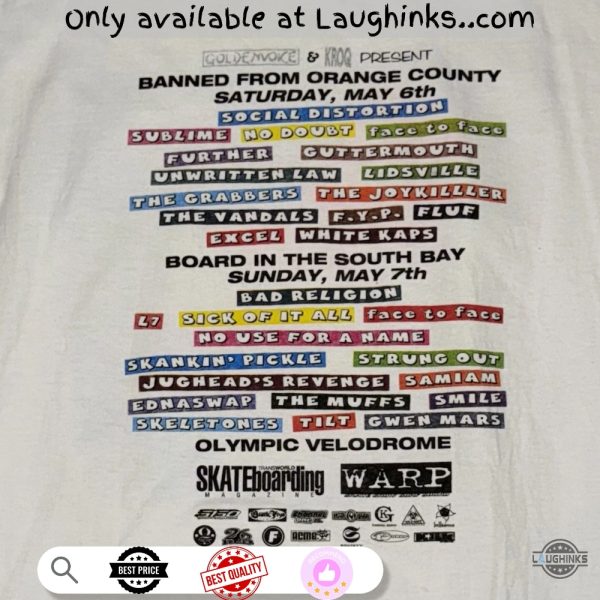 banned from oc sublime 1990s chiseled spam coop bad religion la california concert shirt new printed laughinks 3